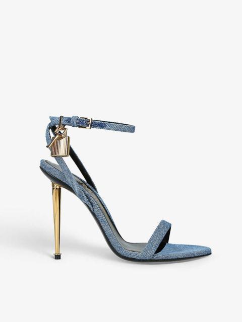 Padlock 105 buckle-embellishment leather heeled sandals