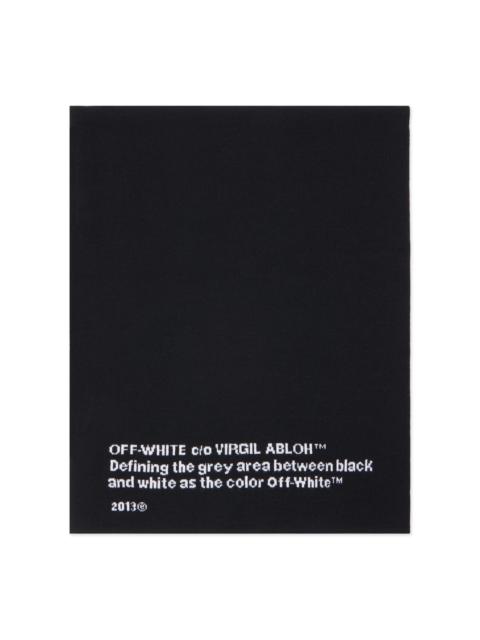 Off-White Quotes Knit Scarf