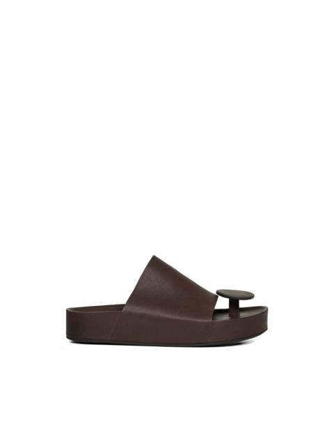 UMA WANG leather flat sandals