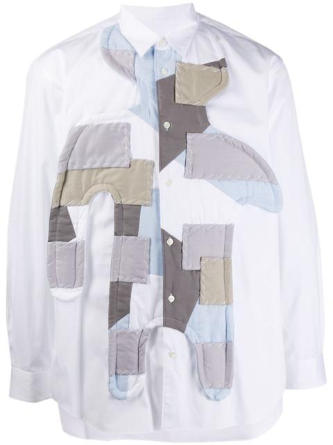 Comme des Garçons SHIRT long-sleeved patchwork shirt