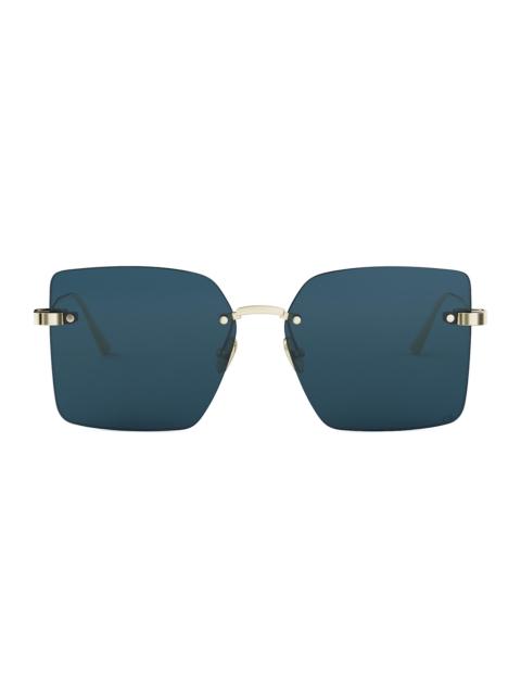 Dior Women's CDior S3U 58MM Square Sunglasses - Shiny Gold Blue