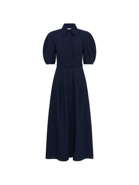 GABRIELA HEARST Maude pleated belted shirtdress