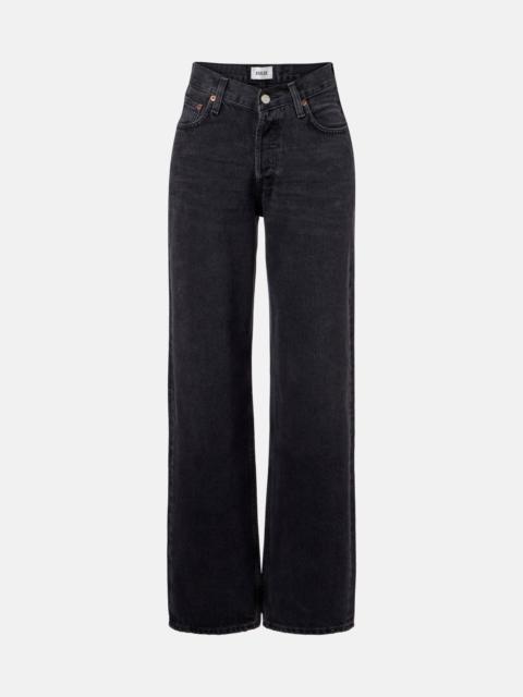 AGOLDE V-Waist Baggy high-rise wide-leg jeans