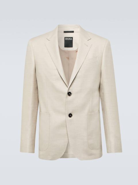 Wool-blend blazer