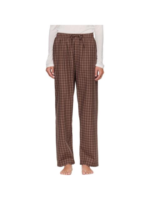 TEKLA Brown Fine Twill Pyjama Pants