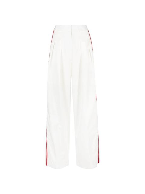 Ports 1961 stripe-detail high-waisted trousers