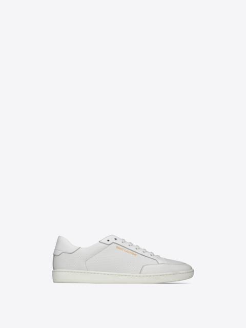 SAINT LAURENT court classic sl/10 sneakers in perforated and smooth leather