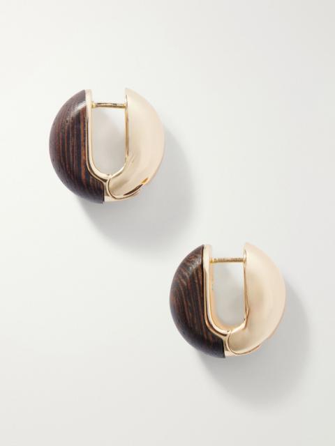 ROXANNE ASSOULIN The Simple Wood Chubbie gold-tone earrings Gold