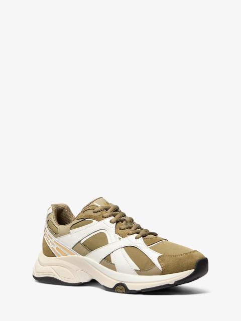 MICHAEL KORS Leo Mixed-Media Trainer