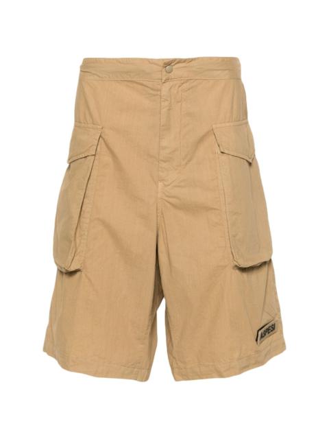 logo-patch cotton cargo shorts