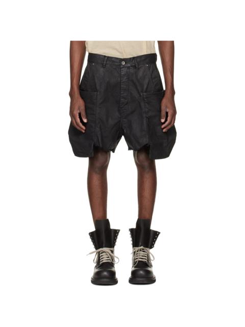 Rick Owens DRKSHDW Black Temple Stefan Denim Cargo Shorts
