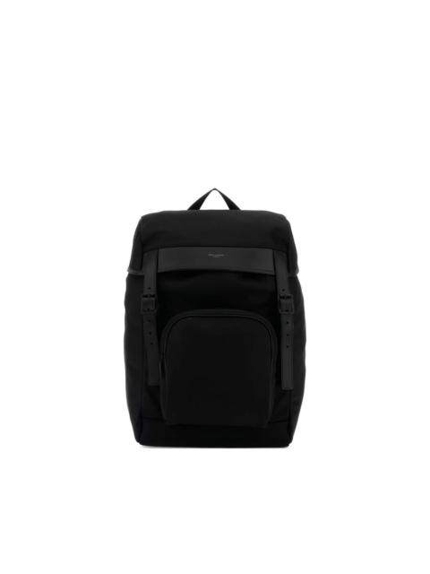 SAINT LAURENT City leather-trimmed backpack