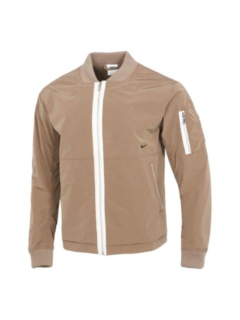 Nike Sportswear Style Essentials Solid Color Training Loose Casual Jacket Khaki DD4715-208