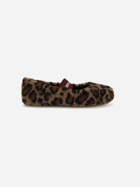 MOON BOOT Leopard teddy Ballerinas