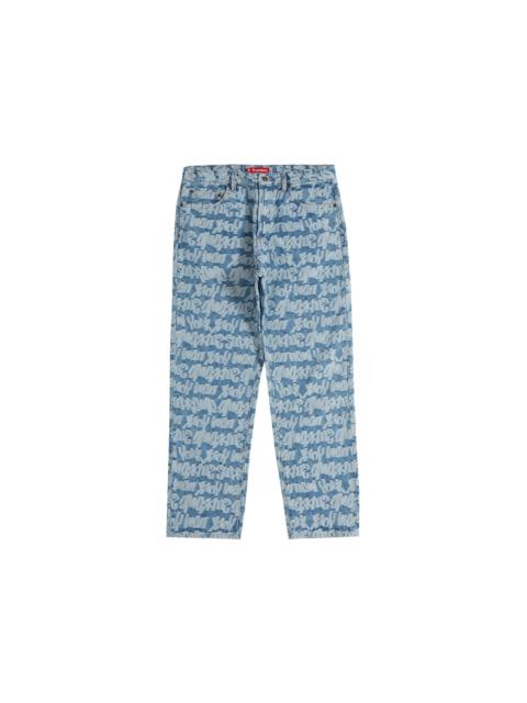 Supreme Supreme Fat Tip Jacquard Regular Jean Blue
