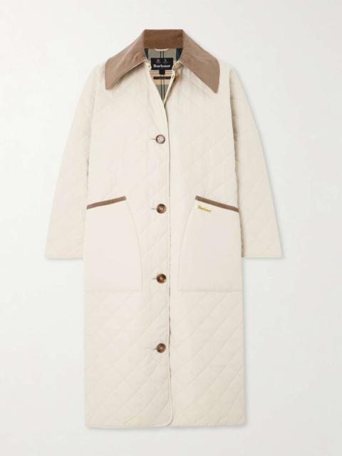 Lockton cotton corduroy-trimmed quilted shell coat