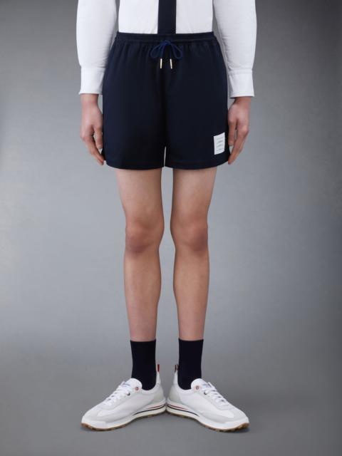 Thom Browne Navy Cotton Twill Drawstring Rugby Shorts