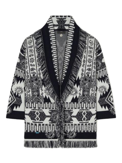 Alanui Wood Block Ibrid Jacquard Cardigan