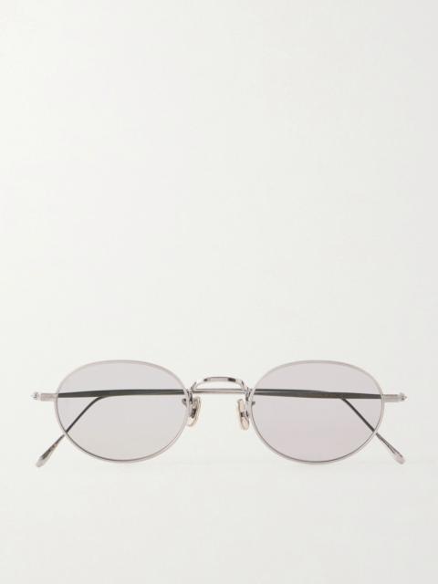 AURALEE + Eyevan Round-Frame Titanium Sunglasses Silver