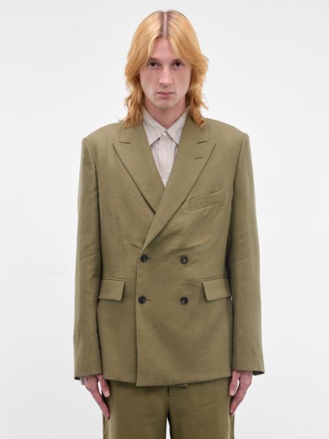 BODE Lightweight Linen Double-Breasted Blazer