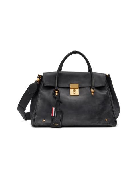 Thom Browne Black Bolton Weekender Duffle Bag