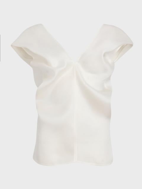 Ami Slouched Silk Top