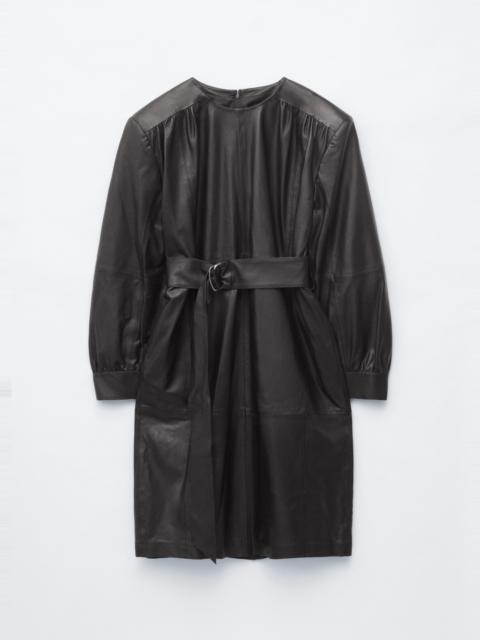 & Other Stories Belted Leather Dress