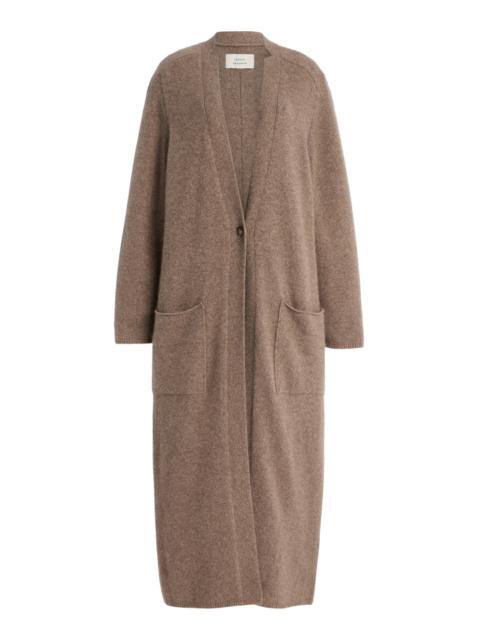 Loulou de Saison Smet Knit Wool-Blend Maxi Cardigan brown