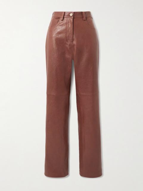MAGDA BUTRYM Leather Straight-leg Pants