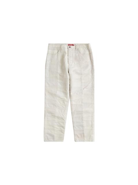 Supreme Supreme Patchwork Leather 5-Pocket Jean White