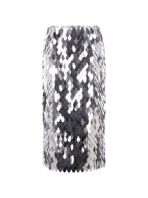 rabanne oval-disc chain-link mini skirt