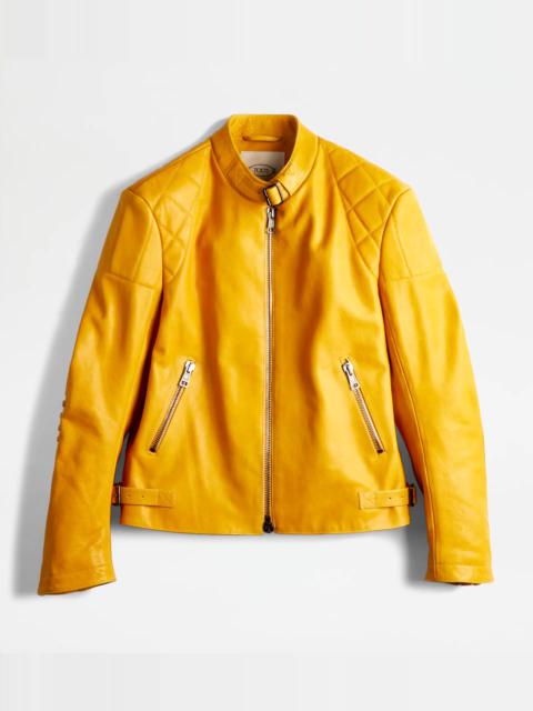 Tod's TOD'S BIKER IN LEATHER - YELLOW