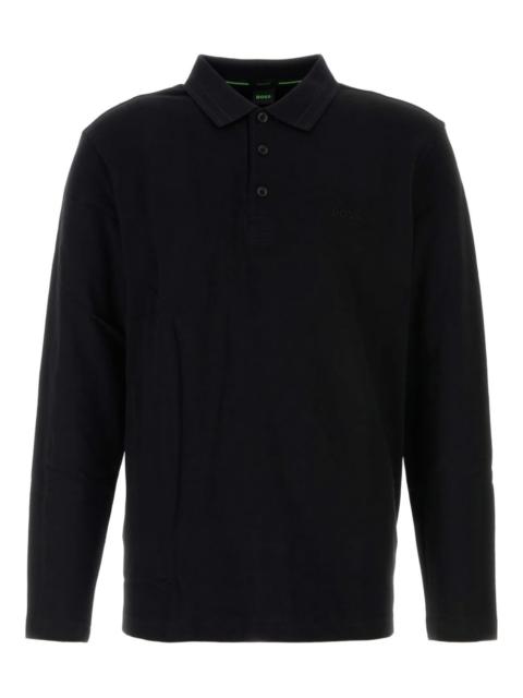 BOSS long-sleeve piquet polo shirt