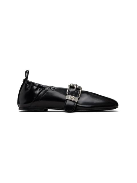 GANNI Black Sue Ballerina Flats