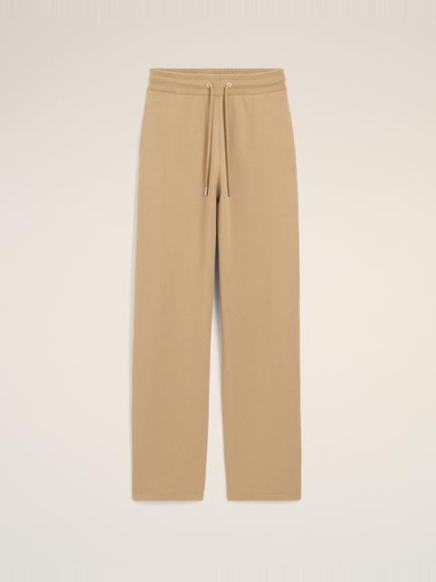 AMI Paris BEIGE COTTON TRACK PANTS WITH AMI DE COEUR