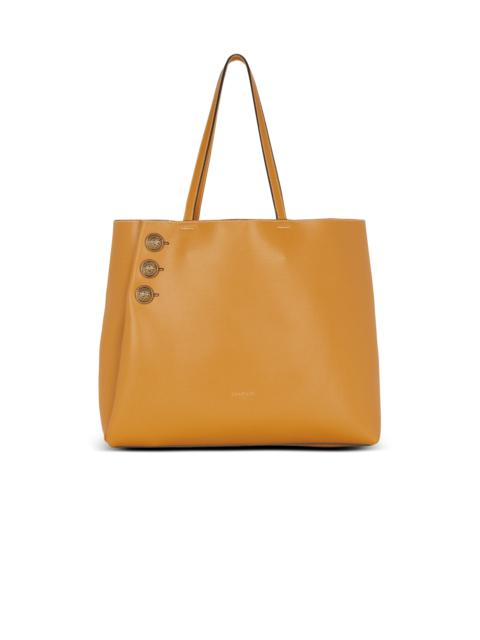 Balmain Emblème grained leather tote bag