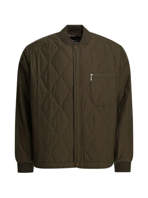 BEAMS PLUS quilted-effect zip-pocket coat