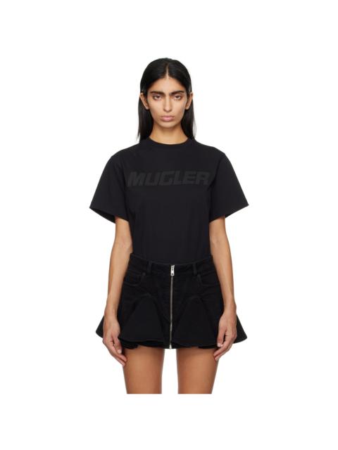 MUGLER Black Bonded T-Shirt