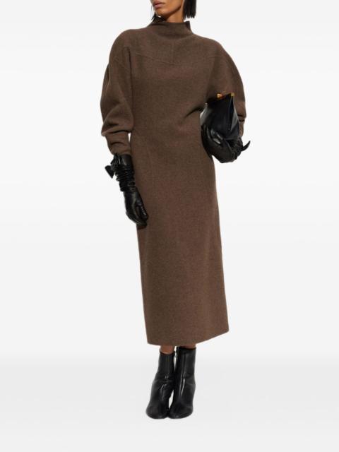 Max Mara wool and cashmere jersey dress - mud