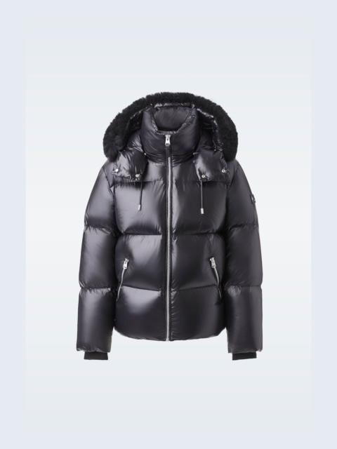 MACKAGE KENT-ZSH Down jacket with removable hood and fur trim