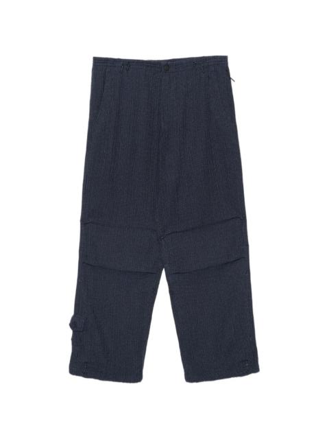 MAHARISHI Sashiko-stitched drawstring trousers
