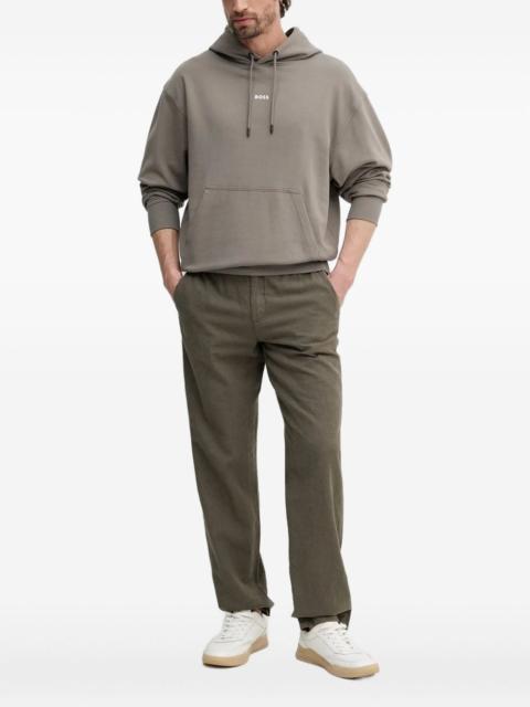 BOSS logo-print hoodie