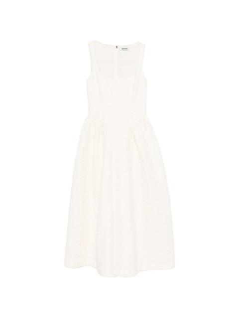 ROTATE square-neck midi dress