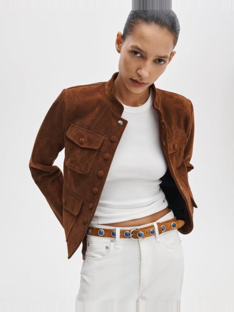 rag & bone Celia Studded Italian Suede Belt
