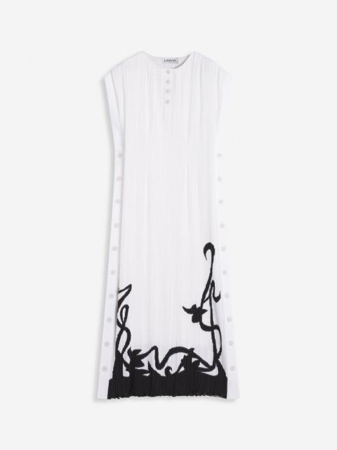 Lanvin SLEEVELESS PLEATED MIDI DRESS