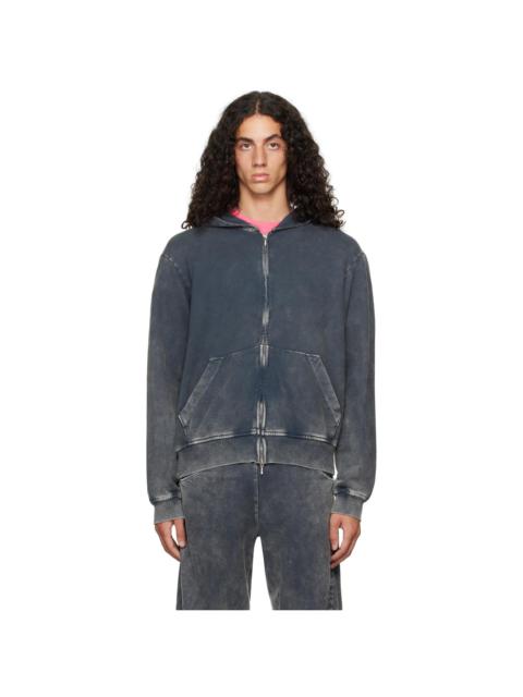 Omar Afridi Gray Shabby Full Zipped Hoodie | REVERSIBLE Omar Afridi Gray Shabby Full Zipped Hoodie | REVERSIBLE