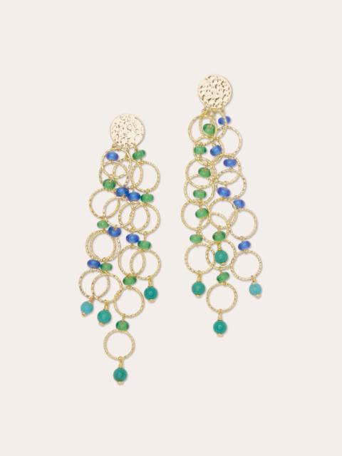 RAMY BROOK Lila Beaded Chandelier Earrings | TURQUOISE