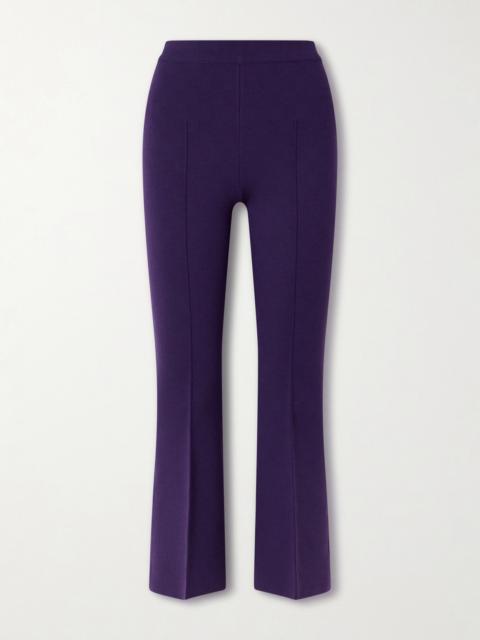 HIGH SPORT Kick Cropped Wool-blend Flared Pants