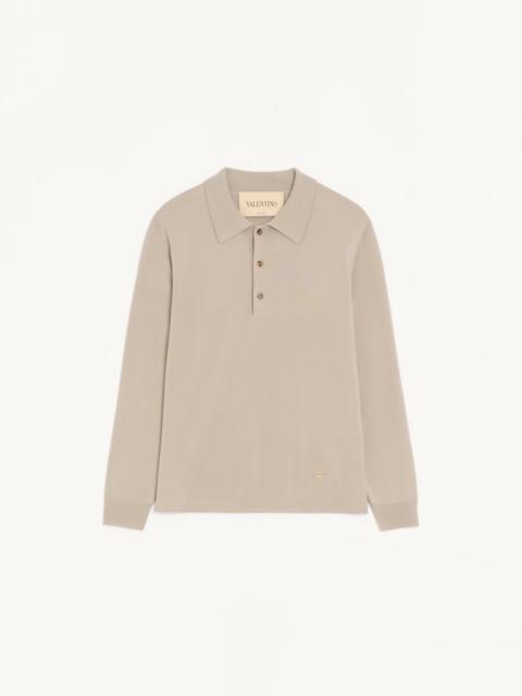 Valentino VALENTINO WOOL POLO SHIRT WITH VLOGO