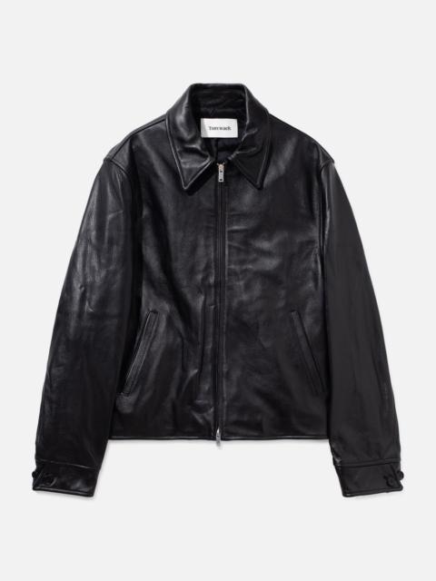 Tonywack COW LEATHER BUCKLE ZIP JACKET
